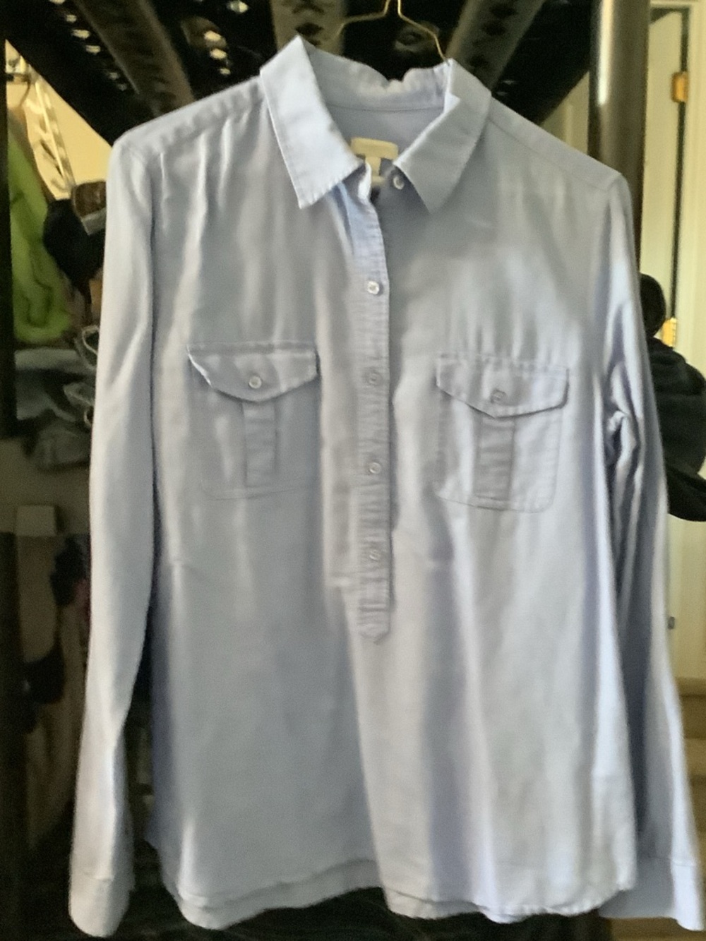 Talbots Pale Blue women’s Casual Button-Down, tunic